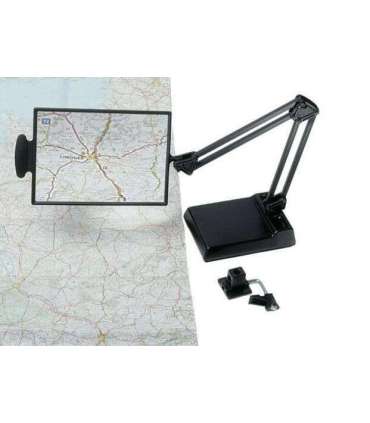 Table-top magnifier mounted on the tabletop