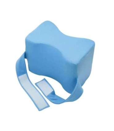 Wedge separator cushion between thighs with leg brace