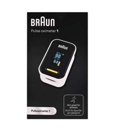 Braun YK-81CEU pulse oximeter Black, Stainless steel
