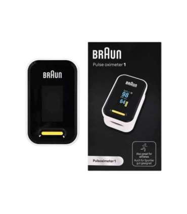 Braun YK-81CEU pulse oximeter Black, Stainless steel