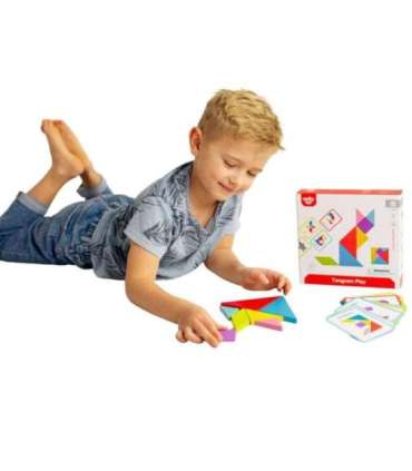 TOOKY TOY Drewniane Puzzle Tangram Układanka