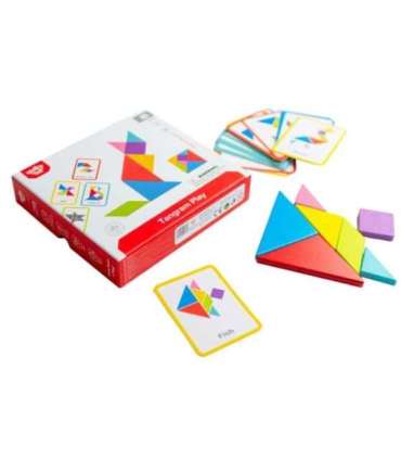 TOOKY TOY Drewniane Puzzle Tangram Układanka