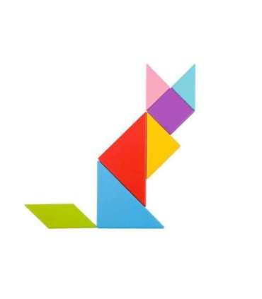 TOOKY TOY Drewniane Puzzle Tangram Układanka