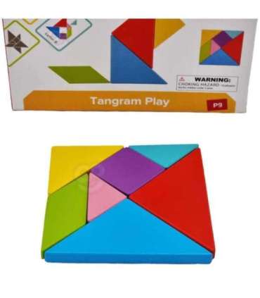 TOOKY TOY Drewniane Puzzle Tangram Układanka