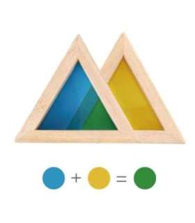 TOOKY TOY Drewniane Kolorowe Klocki Lustra Zestaw 8 el. FSC