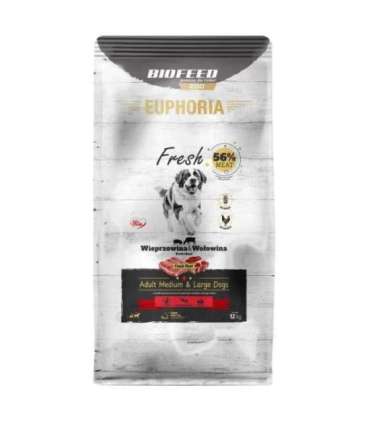 BIOFEED Euphoria Fresh Adult Medium & Large Pork with beef - dry dog food - 12kg