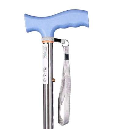Folding walking stick ACTIONMED silver