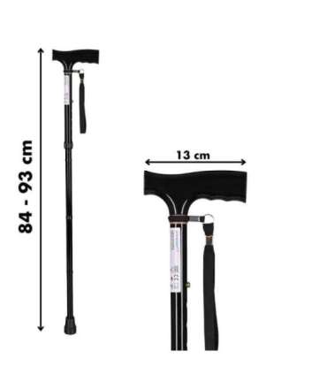 Folding walking stick ACTIONMED black