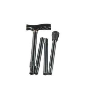 Telescopic height-adjustable folding cane RF-520 - Black