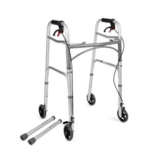Four-wheeled wheelchair with brakes TIMAGO JMC-C 3223 Silver