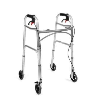 Four-wheeled wheelchair with brakes TIMAGO JMC-C 3223 Silver