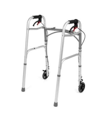 Four-wheeled wheelchair with brakes TIMAGO JMC-C 3223 Silver