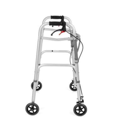 Four-wheeled wheelchair with brakes TIMAGO JMC-C 3223 Silver