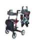 Aluminium four-wheel walker AT51006