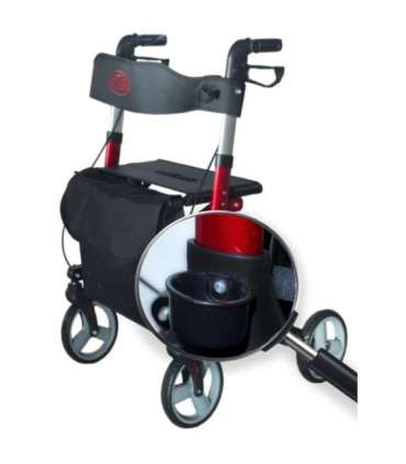 Aluminium four-wheel walker AT51006