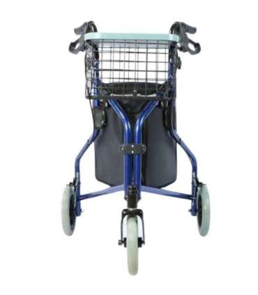 Practical tricycle walker with basket and bag