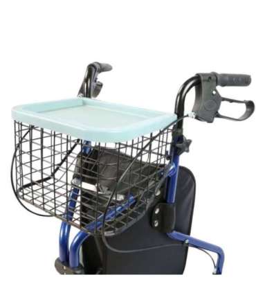 Practical tricycle walker with basket and bag