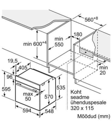 Integreeritav ahi Bosch HBA571BB3