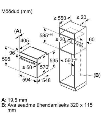 Integreeritav ahi Bosch HBA571BB3