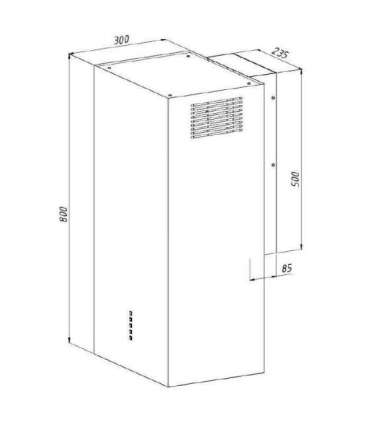 Akpo WK-12 Carmen white semi-matt T800 linear LED cooker hood