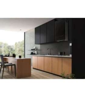 AKPO WK-12 Carmen black semi-matt T800 linear LED cooker hood