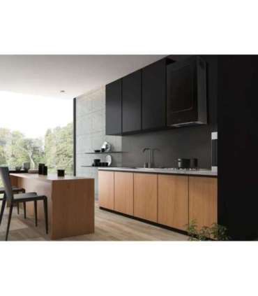 AKPO WK-12 Carmen black semi-matt T800 linear LED cooker hood