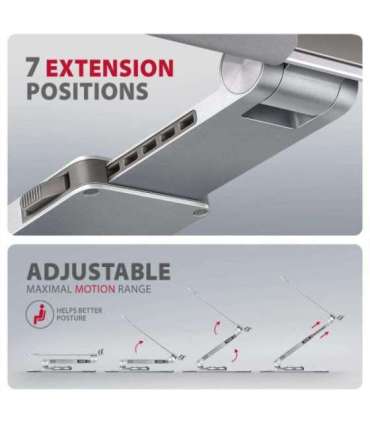 NB ACC STAND 10-17" ROTATING/ALUMINUM STND-LR AXAGON