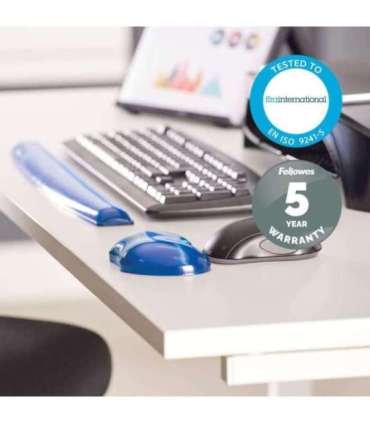 MOUSE PAD WRIST SUPPORT/BLUE 91177-72 FELLOWES