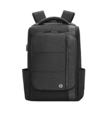 HP Executive 16 Backpack, Water Resistant, Expandable, Cable Pass-through USB-C port - Black, Grey