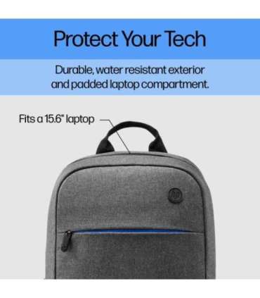 HP Prelude 15.6 Backpack, Water Resistant - Grey