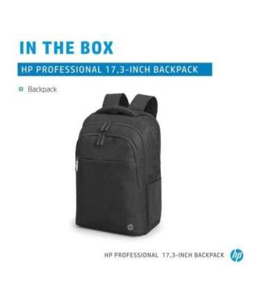 HP Professional 17.3 Backpack, RFID/Bluetooth tracker pocket - Black