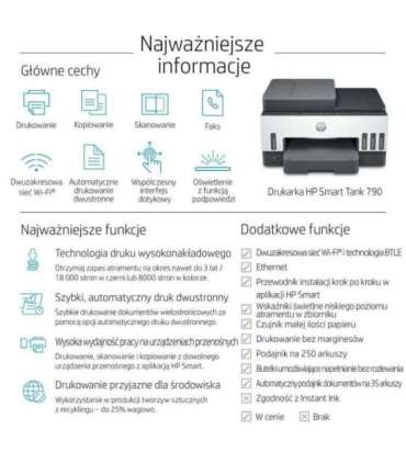 HP Smart Tank 790 All-in-One Printer Thermal inkjet A4 4800 x 1200 DPI 15 ppm Wi-Fi