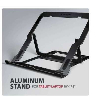 NB ACC STAND 10"-17.3"/ALUMINUM BLACK STND-LAB AXAGON