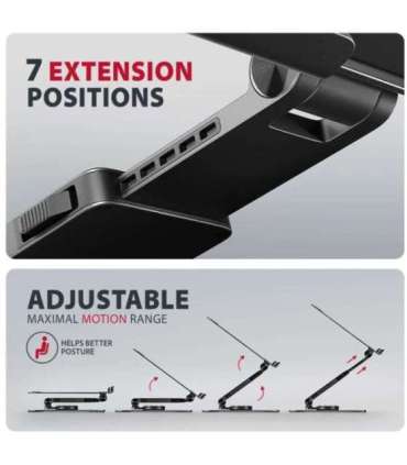 NB ACC STAND 10-17" ROTATING/ALUMINUM STND-LRB AXAGON