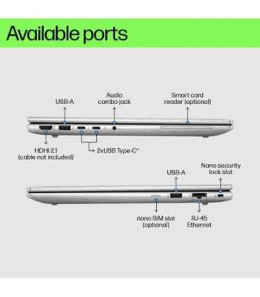 HP EliteBook 640 G11 - Ultra 5-125U, 16GB, 512GB SSD, 14 WUXGA 300-nit AG 5MP IR, WWAN-ready, Smartcard, FPR, US backlit keyb