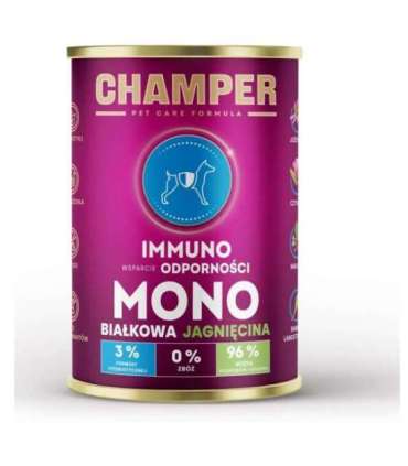 CHAMPER Immuno Monoprotein Lamb - wet dog food - 400g