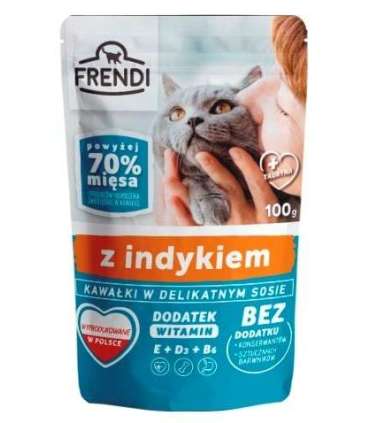 FRENDI Pieces in turkey sauce - wet cat food - 100 g