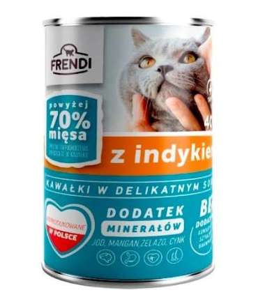 FRENDI with Turkey chunks in delicate sauce - wet cat food - 400g