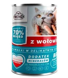 FRENDI with Beef chunks in delicate sauce - wet cat food - 400g