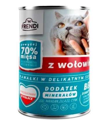 FRENDI with Beef chunks in delicate sauce - wet cat food - 400g