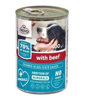 FRENDI with Beef chunks in delicate sauce - wet dog food - 400g