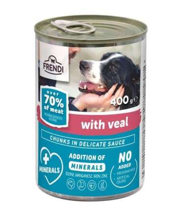 FRENDI with Veal chunks in delicate sauce - wet dog food - 400g