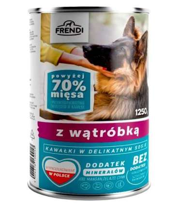 FRENDI with Liver chunks in delicate sauce - wet dog food - 1250g