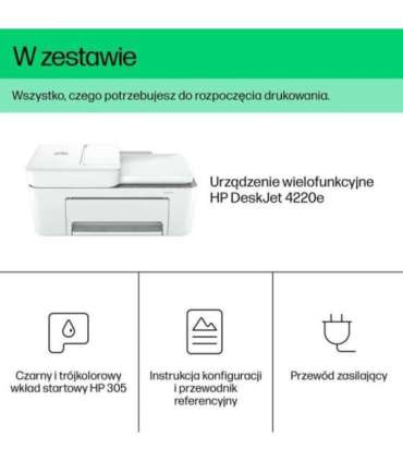 HP DeskJet 4220e Wireless All-in-One Color Printer, Instant Ink Copier, Scanner