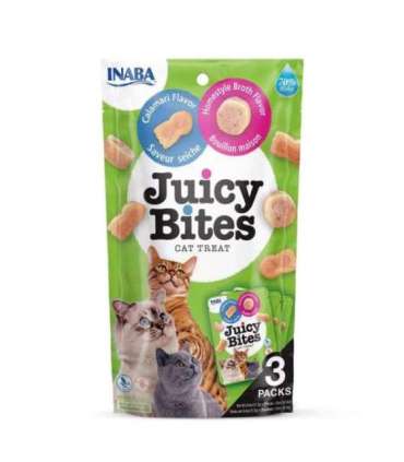 INABA Juicy Bites Homestyle broth and Calamari - cat treats - 3x11,3 g