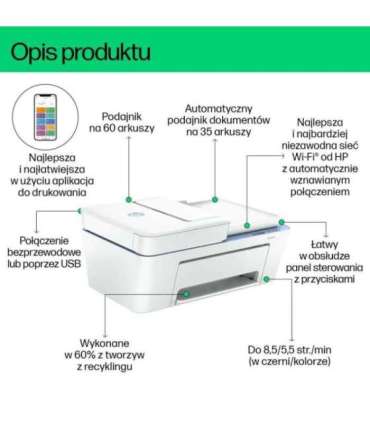 HP DeskJet 4222e Wireless All-in-One Color Printer, Instant Ink Copier, Scanner