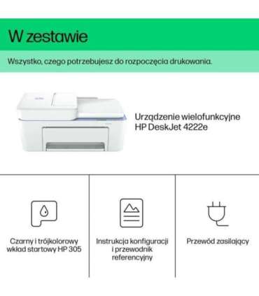 HP DeskJet 4222e Wireless All-in-One Color Printer, Instant Ink Copier, Scanner