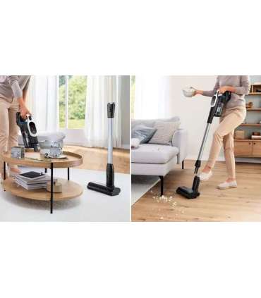 Bosch BCS931WBA stick vacuum/electric broom Battery Dry HEPA Bagless 0.4 L White 3 Ah