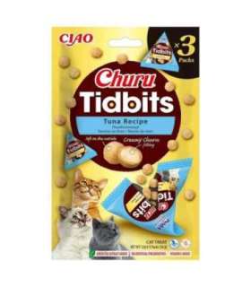 INABA CAT CHURU TIDBITS 3P TUNA RECIPE 3x12g