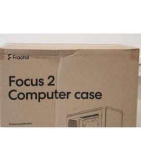 SALE OUT. Fractal Design Focus 2 Side window RGB White TG Clear Tint Midi Tower DAMAGED PACKAGING Power